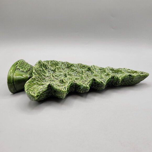 Vintage Hobbyist Ceramic Green Christmas Tree Shaped Decor or Candy Dish - Picture 4 of 8